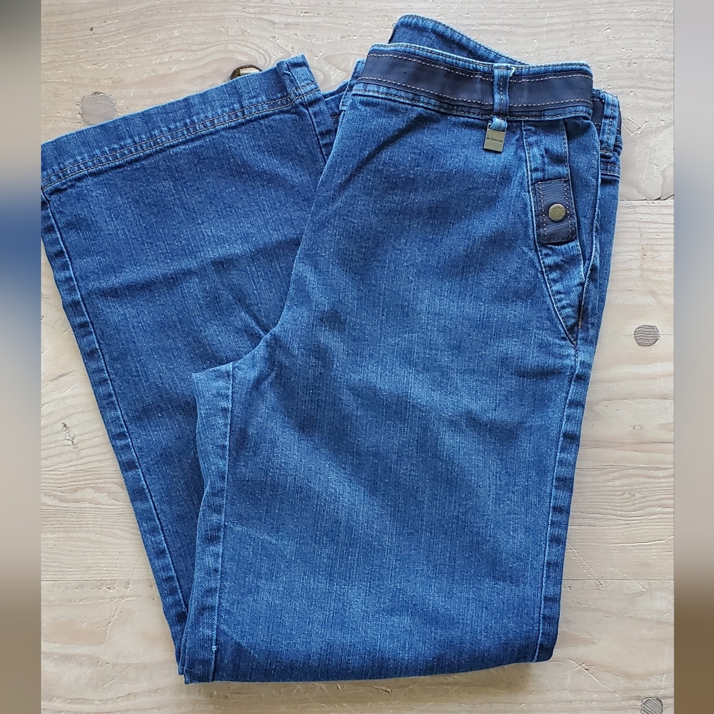 Jones New York Wide Leg Cropped Jeans, 10 Petite